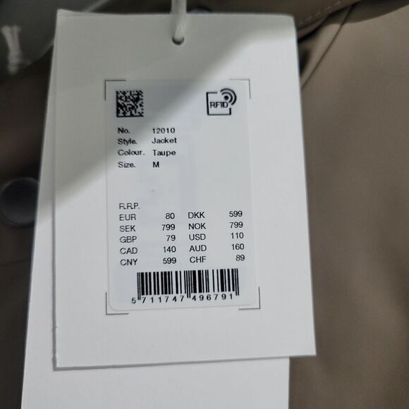 RAINS Rain Jacket Raincoat Taupe- Unisex Size XL NWT - Picture 5 of 8